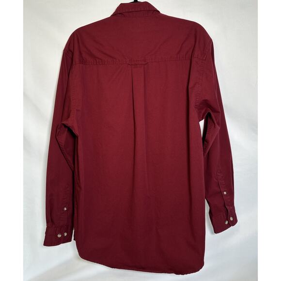 Duck Head Men’s Burgundy Red Button Down Long Sleeve Shirt Size Medium - Picture 8 of 10